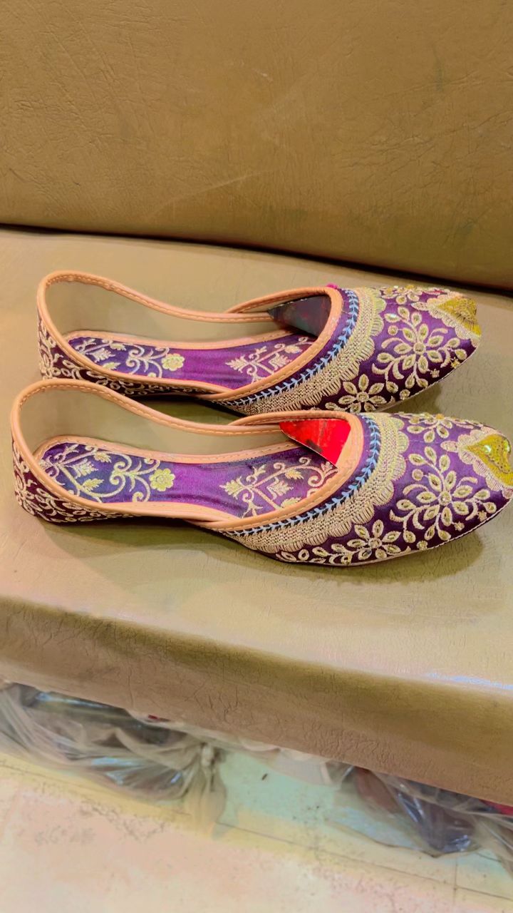 Premium Girls Purple Shade Khussa-Purple