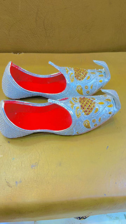 Premium Kids Khussa-white