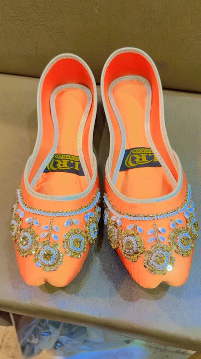 Luxury Traditional ladies Khussa-Orange