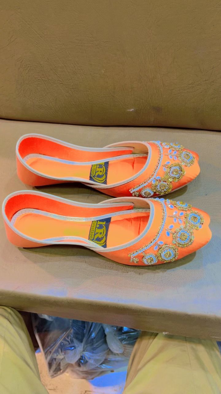 Luxury Traditional ladies Khussa-Orange