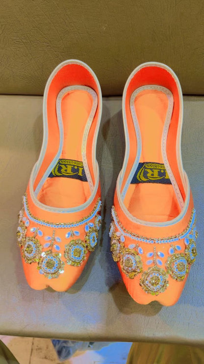 Luxury Traditional ladies Khussa-Orange