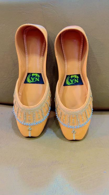 Premium Ladies Khussa-Mustard