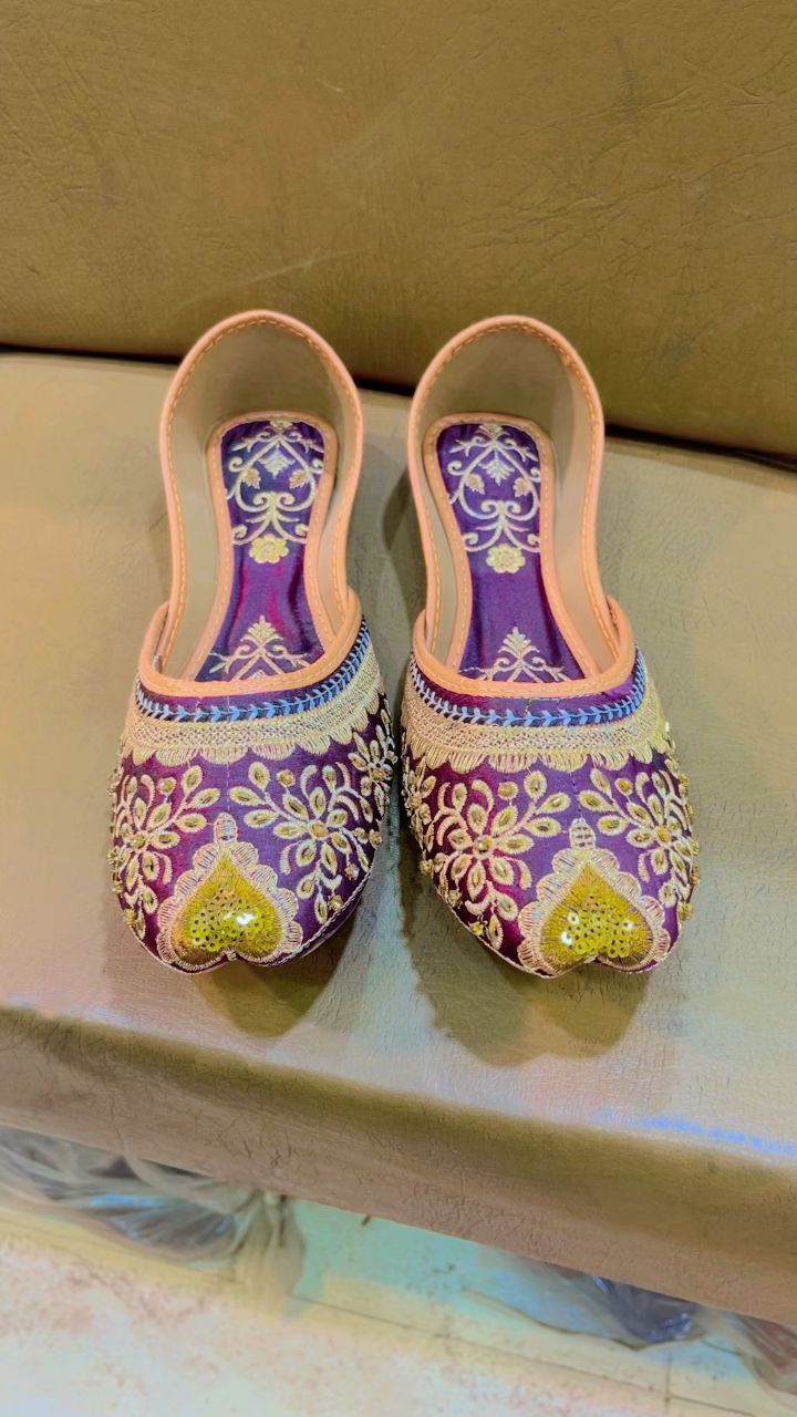 Premium Girls Purple Shade Khussa-Purple