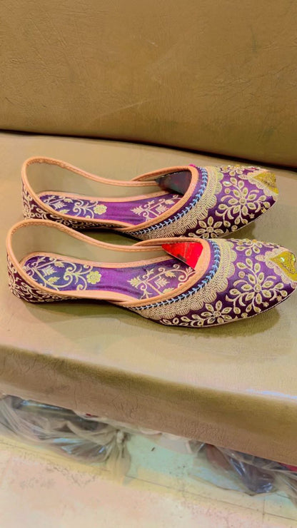 Premium Girls Purple Shade Khussa-Purple