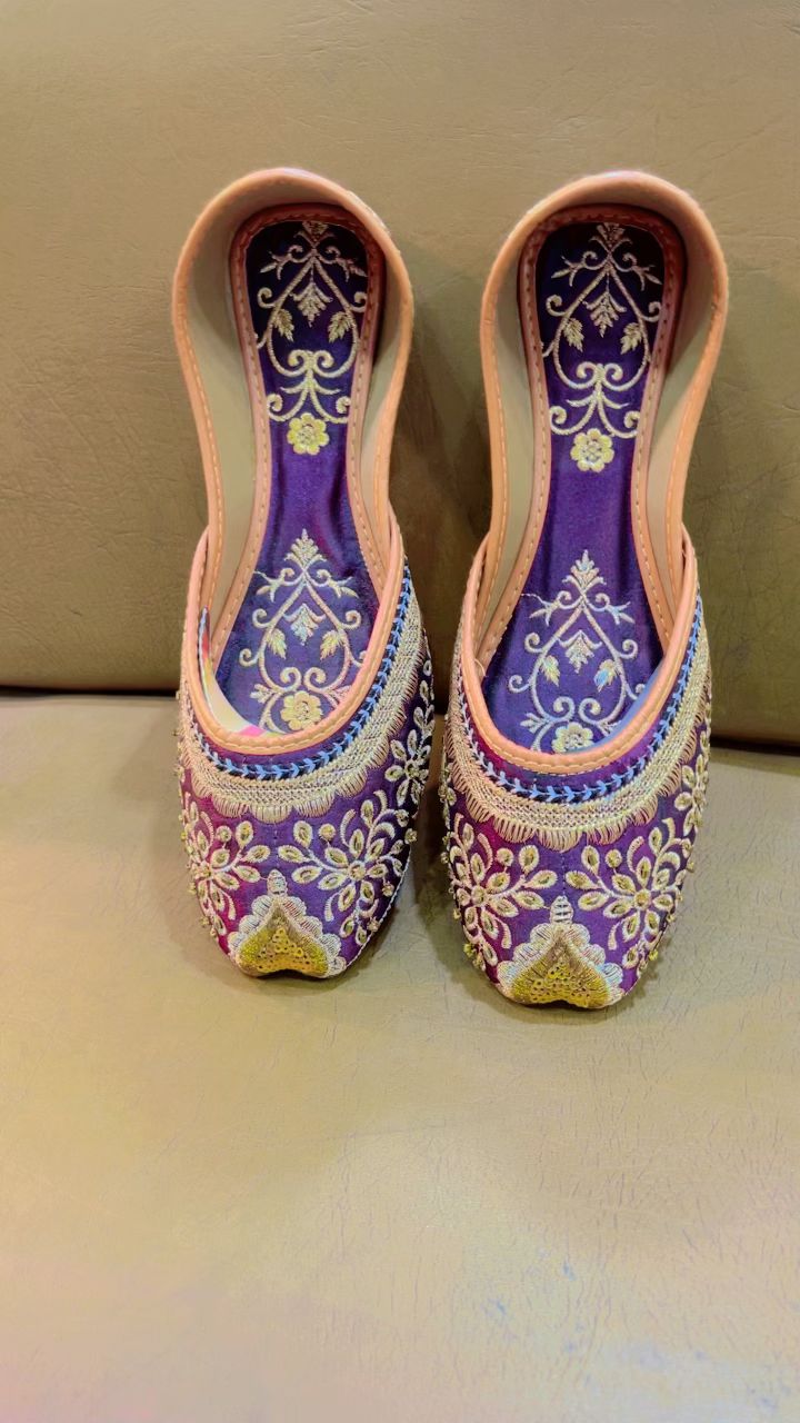 Premium Girls Purple Shade Khussa-Purple