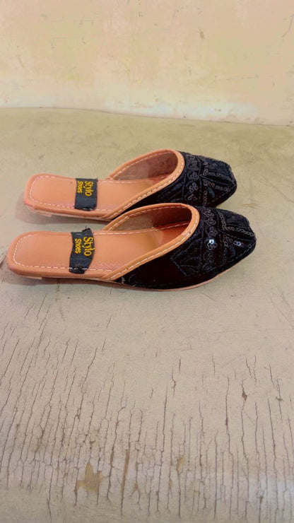 Baby Open Black Slipper